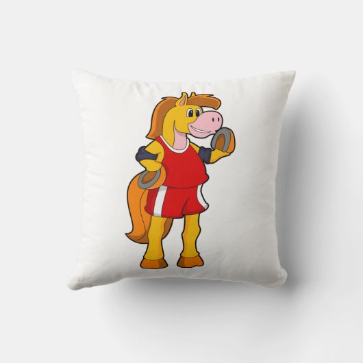 馬を走らせる クッション (裏面)