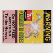 馬を食べ物を与え止め ジグソーパズル (横)