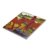 馬をIV (赤い馬)フランツ・マルク著牧草を食べます タイル (側面)