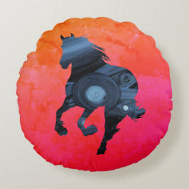 馬アクセントクッション ラウンドクッション