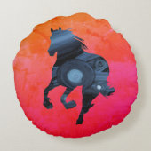 馬アクセントクッション ラウンドクッション (裏面)