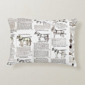 馬アンティーク広告新聞美術 アクセントクッション (裏面)