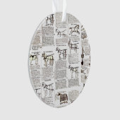 馬アンティーク広告新聞美術 オーナメント (正面)