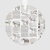 馬アンティーク広告新聞美術 オーナメント (裏面)