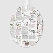 馬アンティーク広告新聞美術 オーナメント (正面)