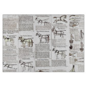 馬アンティーク広告新聞美術 カッティングボード (正面)