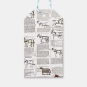 馬アンティーク広告新聞美術 ギフトタグ (正面)