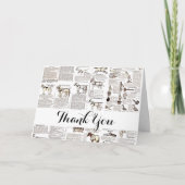 馬アンティーク広告新聞美術 サンキューカード (正面)