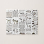 馬アンティーク広告新聞美術 ジグソーパズル (横)