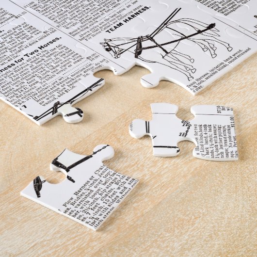 馬アンティーク広告新聞美術 ジグソーパズル (側面)