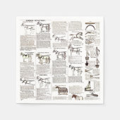 馬アンティーク広告新聞美術 スタンダードカクテルナプキン (正面)