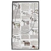 馬アンティーク広告新聞美術 スモールペーパーバッグ (正面)