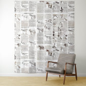 馬アンティーク広告新聞美術 タペストリー (インサイチュ)