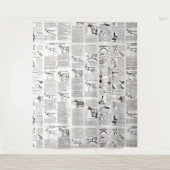 馬アンティーク広告新聞美術 タペストリー (正面)