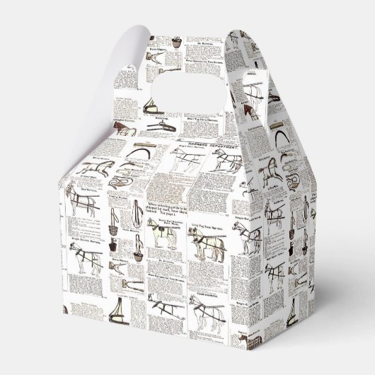 馬アンティーク広告新聞美術 フェイバーボックス (裏面サイド)