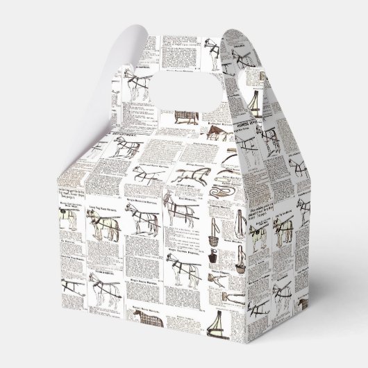 馬アンティーク広告新聞美術 フェイバーボックス (正面サイド)