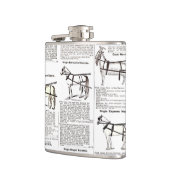 馬アンティーク広告新聞美術 フラスク (左)