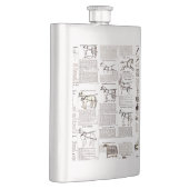 馬アンティーク広告新聞美術 フラスク (右)