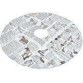 馬アンティーク広告新聞美術 ブラッシュドポリエステルツリースカート (アングル)