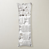 馬アンティーク広告新聞美術 ボディピロー (裏面 (縦))