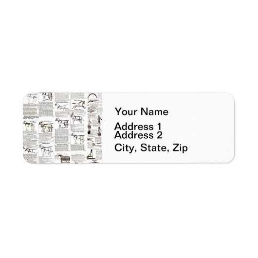 馬アンティーク広告新聞美術 ラベル (正面)