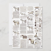 馬アンティーク広告新聞美術 招待状 (裏面)