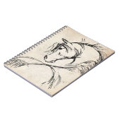 馬アート頭スケッチ ノートブック (左側)