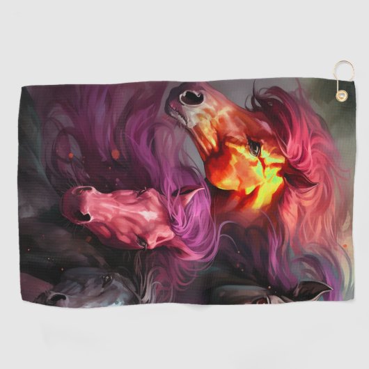 馬アート ゴルフタオル (横)