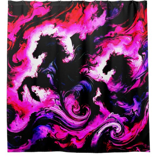 馬アート シャワーカーテン (正面)