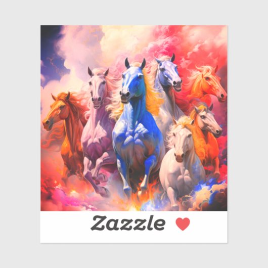 馬アート シール (シート)