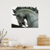 馬イタリアンのルネッサンス彫刻 ポスター (キッチン)