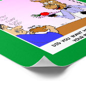 馬ウェイターおもしろい漫画ポスター ポスター (角)