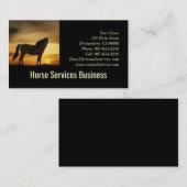 馬ウマ科のサー食べ物を与えバ人 名刺 (正面/裏面)