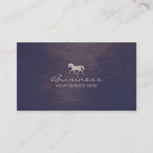 馬ウマ科の乗馬馬馬 名刺 (正面)