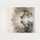 馬エレガントの結婚背景 タペストリー (正面(横))