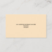 馬エレガントひまわりフローラパーソナライズされたウマ科の 名刺 (裏面)