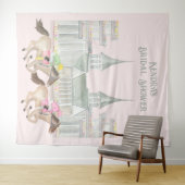 馬エレガントレースのダービーパーティー写真の背景 タペストリー (インサイチュ(横))