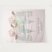 馬エレガントレースのダービーパーティー写真の背景 タペストリー (正面(横))