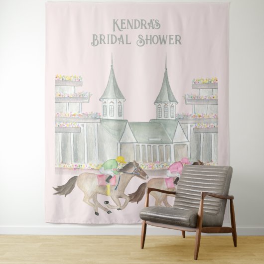 馬エレガントレースのダービーパーティー写真の背景 タペストリー (インサイチュ)