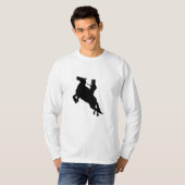 馬エレガント乗西カウボーイ Tシャツ (正面フル)