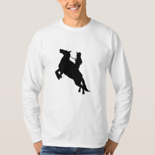 馬エレガント乗西カウボーイ Tシャツ