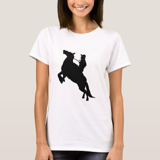 馬エレガント乗西カウボーイ Tシャツ (正面)