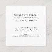 馬エレガント乗馬訓練 スクエア名刺 (裏面)