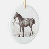 馬エレガント乗馬馬 セラミックオーナメント (右)