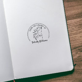 馬エレガント本の図書館から ラバースタンプ