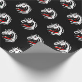 馬エレガント頭の模様 ラッピングペーパー (角)