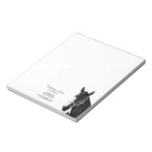 馬エレガント頭BWビジパーソナライズされたネス ノートパッド (回転)