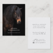 馬エレガント馬術ウマ科の撮影 名刺 (正面/裏面)