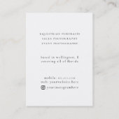 馬エレガント馬術ウマ科の撮影 名刺 (裏面)