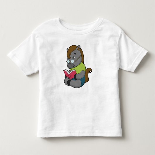 馬オタクブックメガネ トドラーTシャツ (正面)